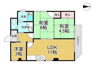 宝塚グリーンハイツIIの物件間取画像